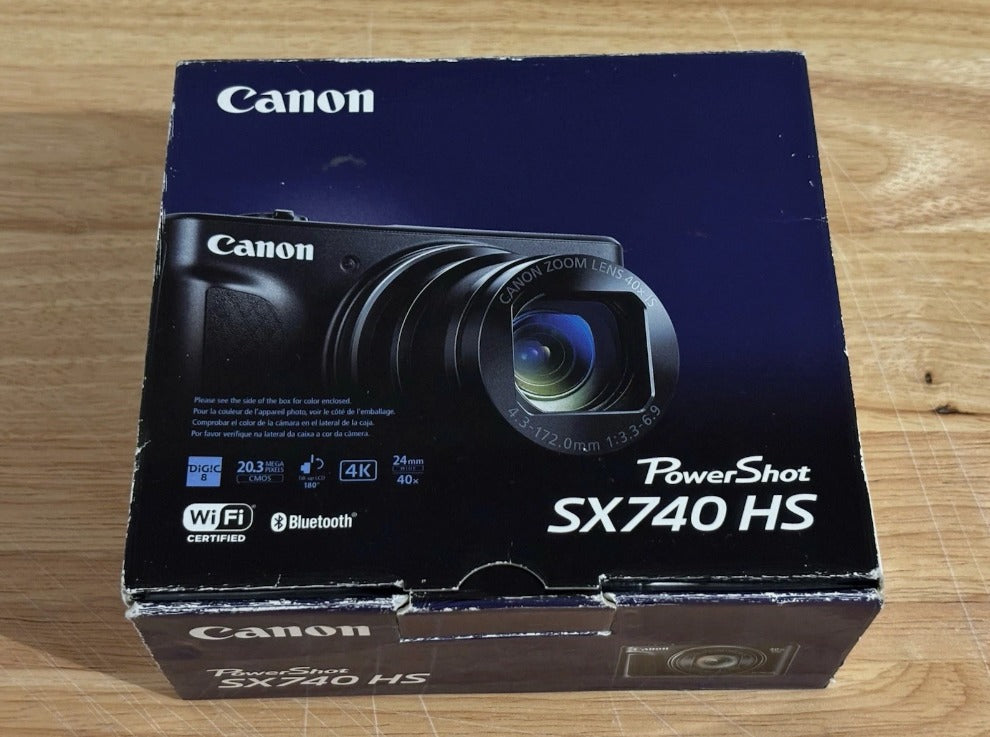 Canon PowerShot SX740 HS – Brand New 4K Black Compact Camera for vlogging