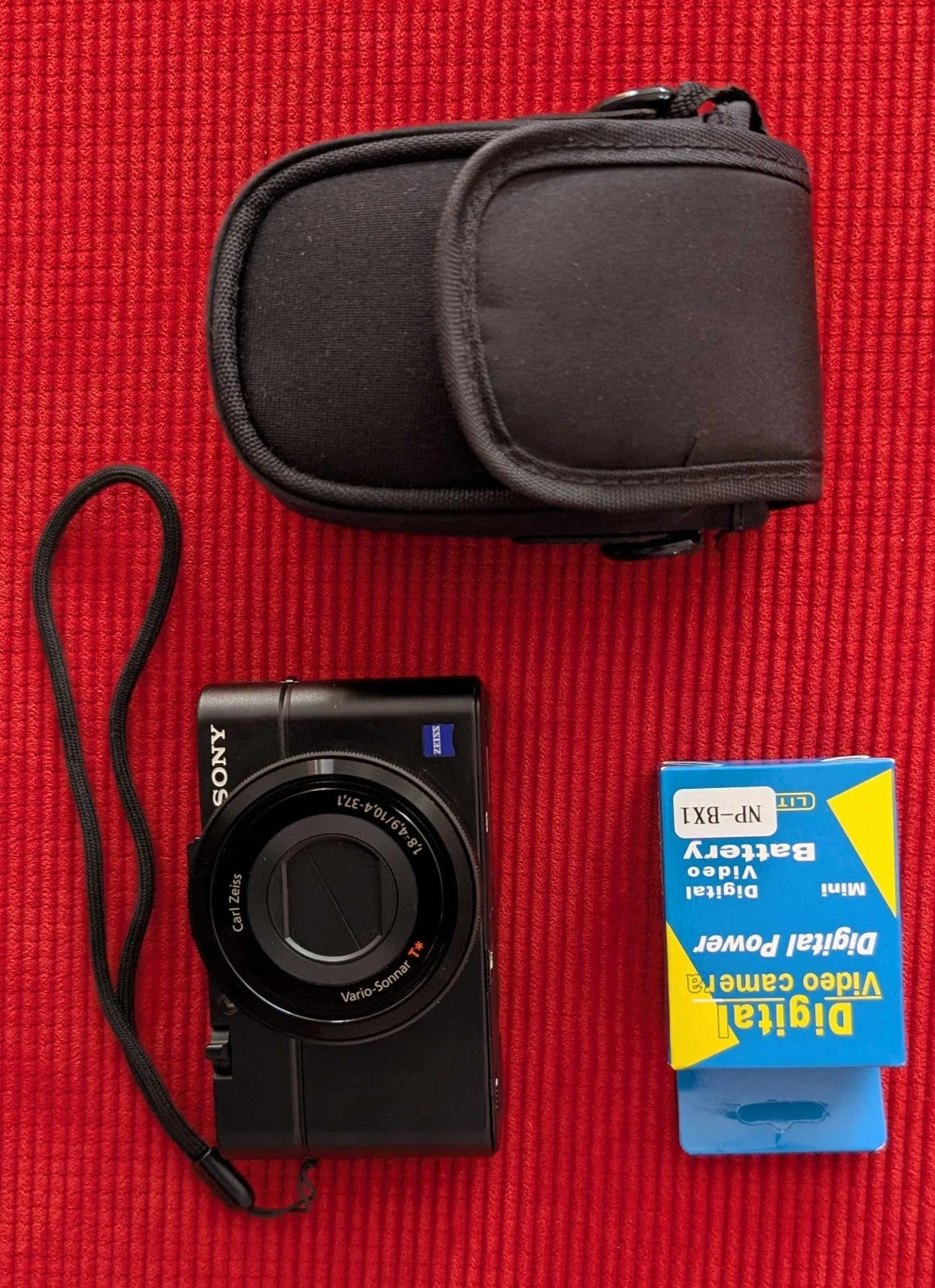 Sony DSC-RX100 II (DSC-RX100M2) Digital Camera, 20.2 MP, Black, Pouch+Spare Batt