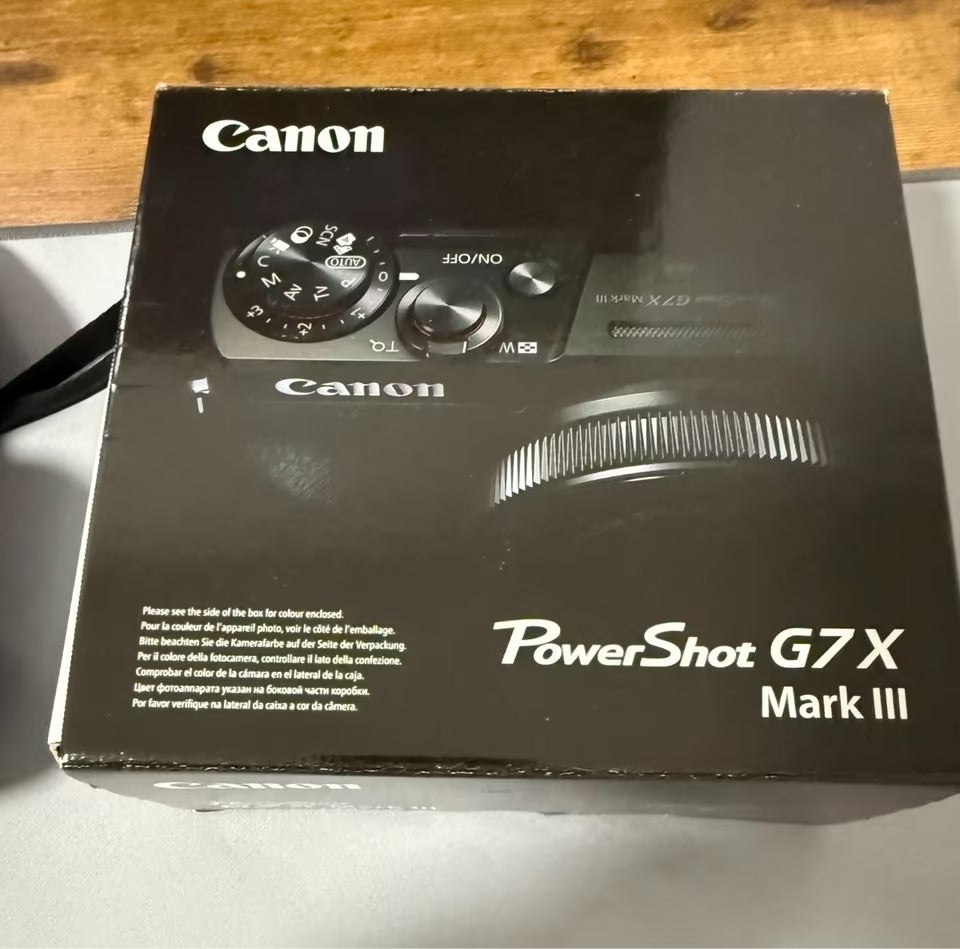Brand new Canon powershot G7x Mark III with accessories.