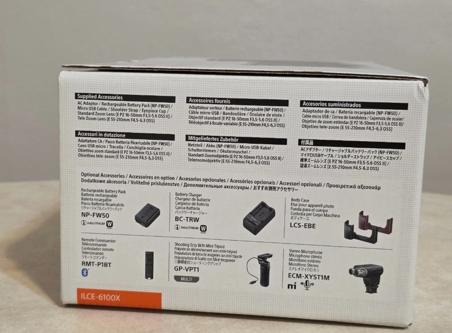 Sony Alpha a6100 24.2MP Mirrorless Camera - Black (with 16-50mm and 55-210mm)