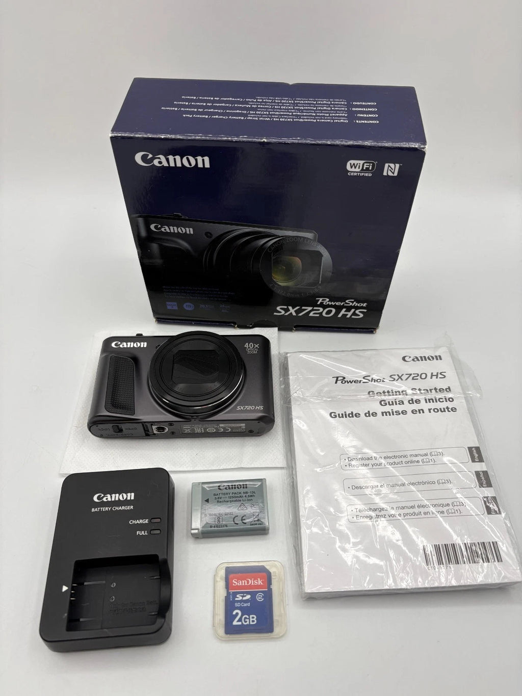 Canon PowerShot SX720 HS 20.3MP Digital Camera Black w/40x Zoom Bundle MINT